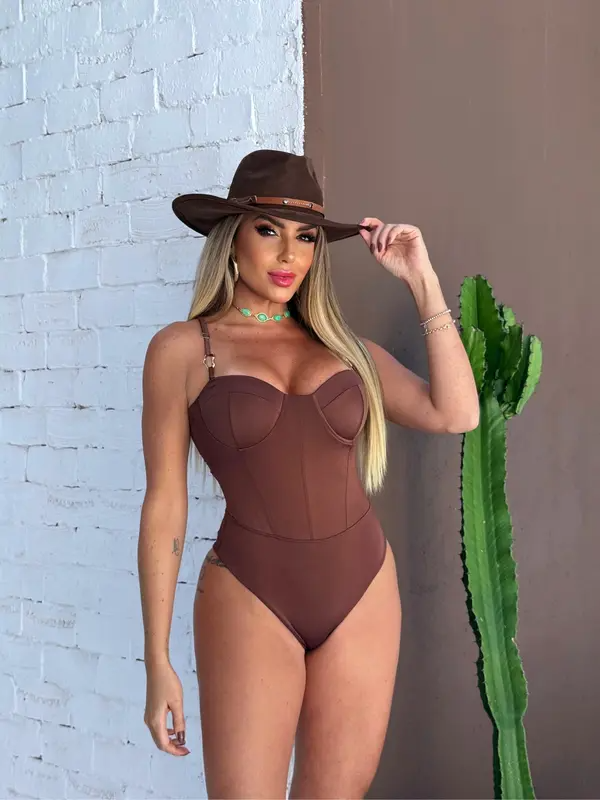Body Maiô Feminino Elegante Blogueira