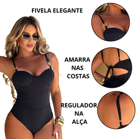 Body Maiô Feminino Elegante Blogueira